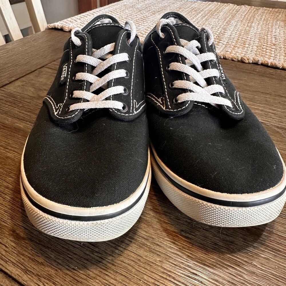 Vans Atwood Low Top Black Canvas Sneakers Womens Size 7.0‎ TC9R - Picture 3 of 10